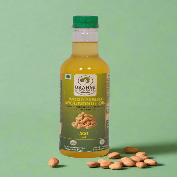 Cold Pressed Groundnut Oil - 1000 ml - Brahmi Naturals