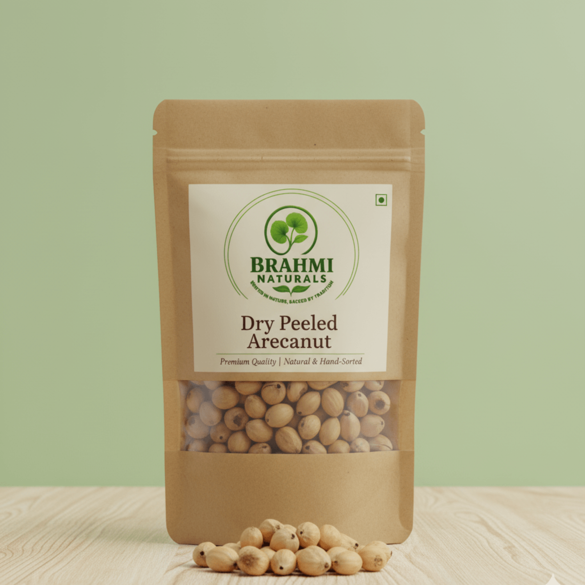 Dry Peeled Arecanut - 250g - Brahmi Naturals