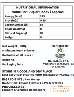 Raw Honey - 1000 ml - Brahmi Naturals